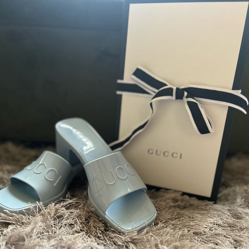 Gucci platform slides